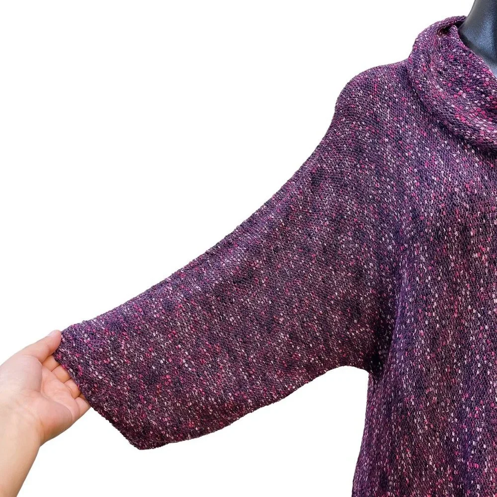 *NWT Coldwater Creek Purple Blouse Cowlneck Pullover Sweater Size 1X - Picture 3 of 5